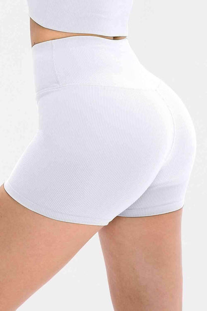 Slim Fit Wide Waistband Sports Shorts for Active Lifestyle - Selvanelle