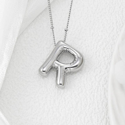 Copper Bubble Letter Pendant Necklace for Stylish Personalization - Selvanelle