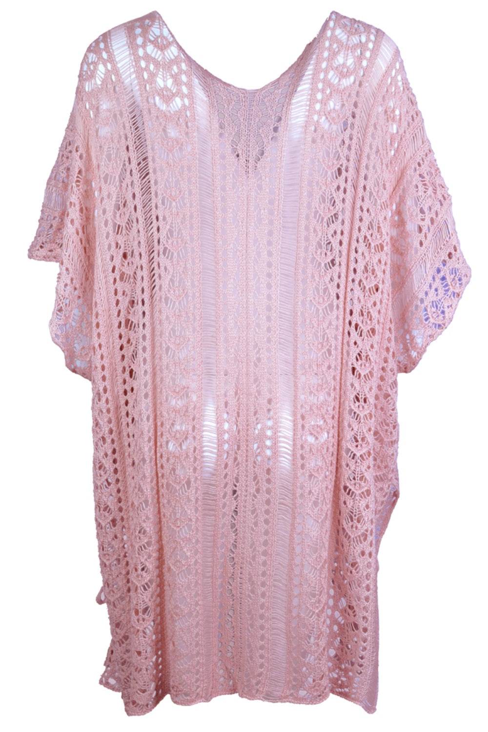 Angel Wings Cutout V-Neck Cover-Up with Tassel - Selvanelle