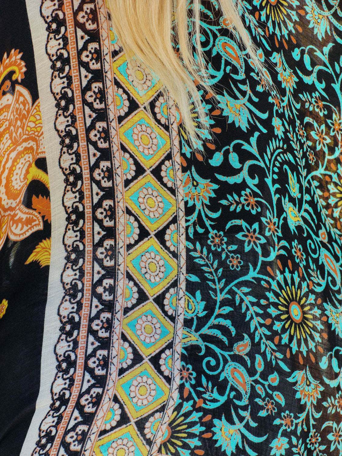 Printed Open Front Cover-Up - Selvanelle