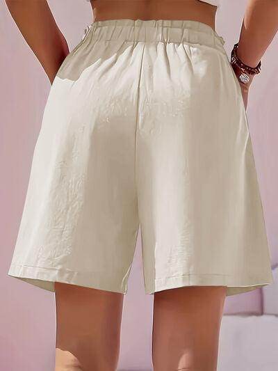Full Size Pocketed Elastic Waist Shorts for Everyday Comfort - Selvanelle