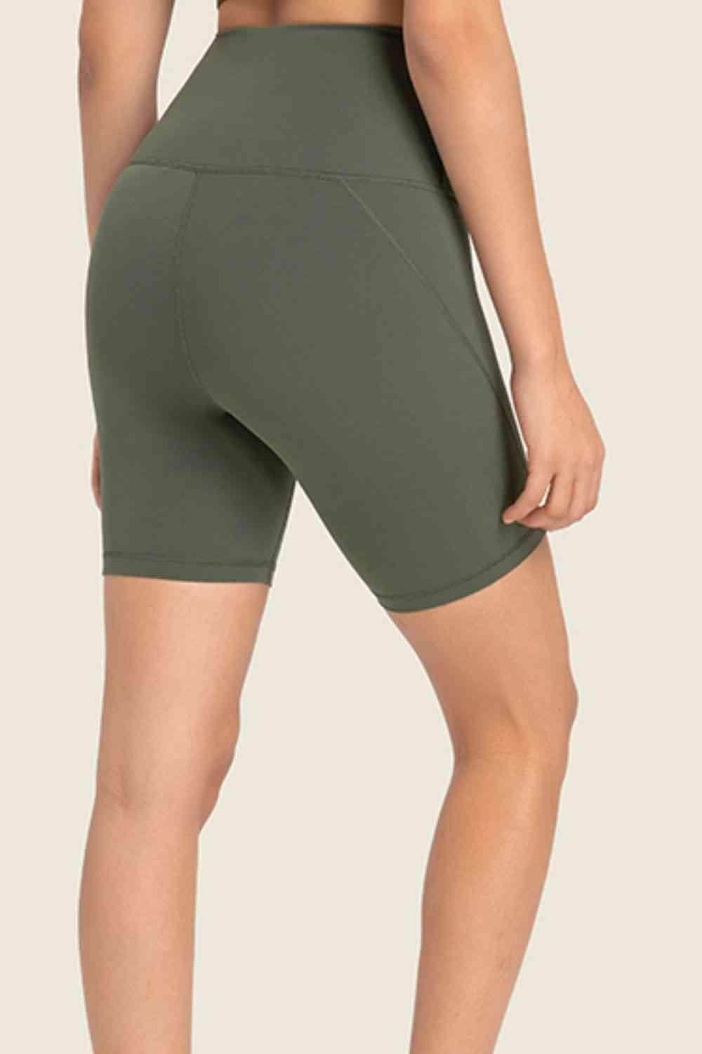 Millennia Seamless High-Rise Wide Waistband Biker Shorts - Selvanelle