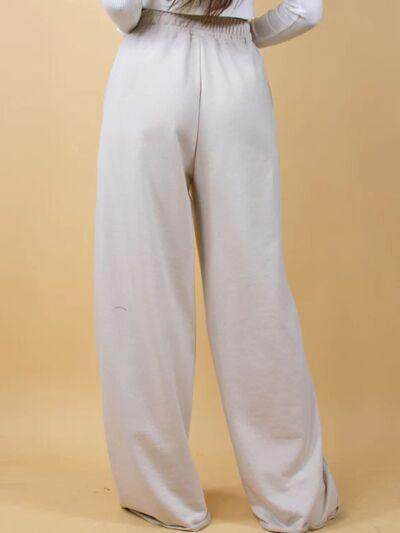 Elastic Waist Wide Leg Pants for Stylish Comfort and Fit - Selvanelle
