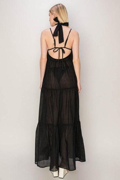 HYFVE Halter Neck Cover Up Maxi Dress - Selvanelle