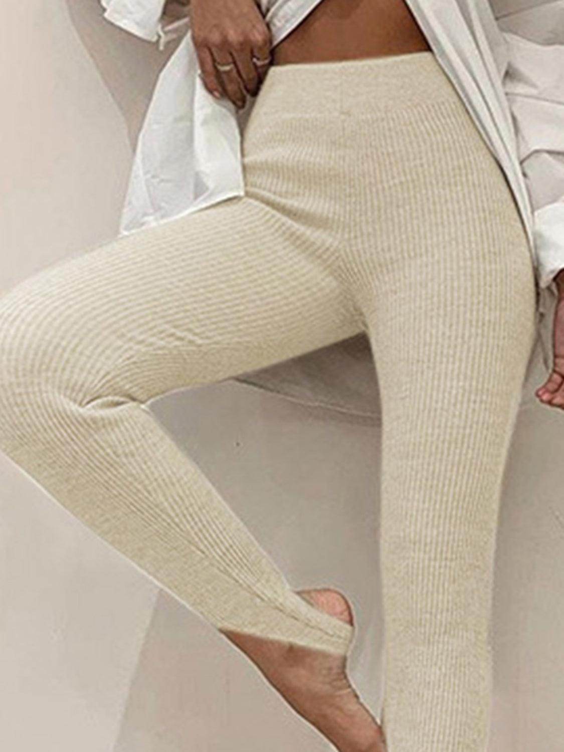 Ribbed Mid Waist Leggings for Comfortable Everyday Wear - Selvanelle