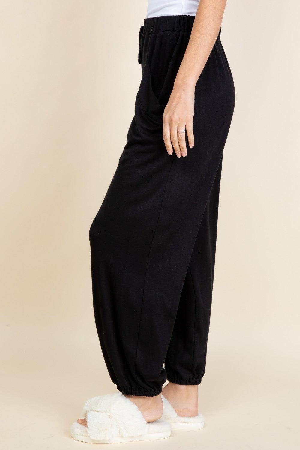 Super Lady Full Size Drawstring Elastic Waist Joggers - Selvanelle