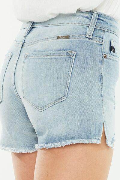 Kancan High Rise Side Slit Denim Shorts for Summer Style - Selvanelle
