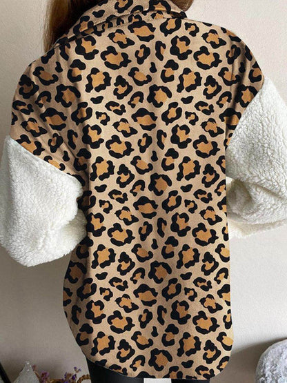 Fuzzy Button Up Long Sleeve Jacket for Cozy Style - Selvanelle