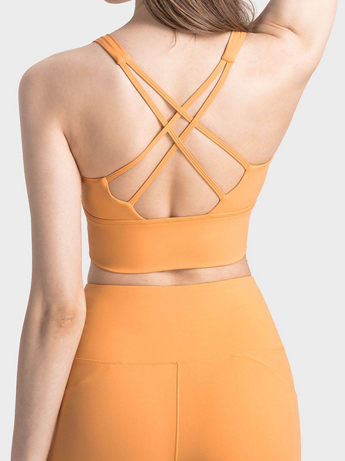 Millennia Scoop Neck Crisscross Straps Sports Bra - Selvanelle