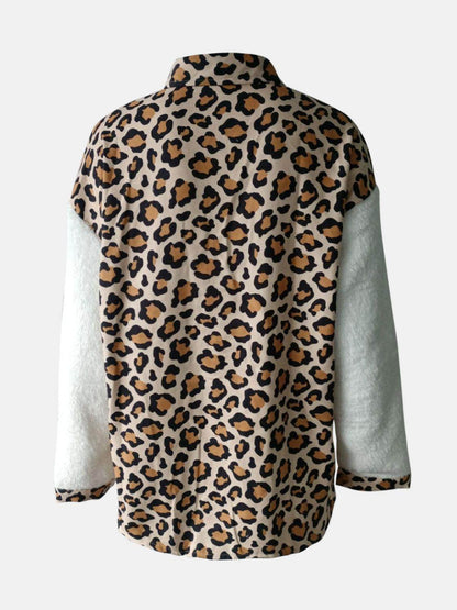 Fuzzy Button Up Long Sleeve Jacket for Cozy Style - Selvanelle