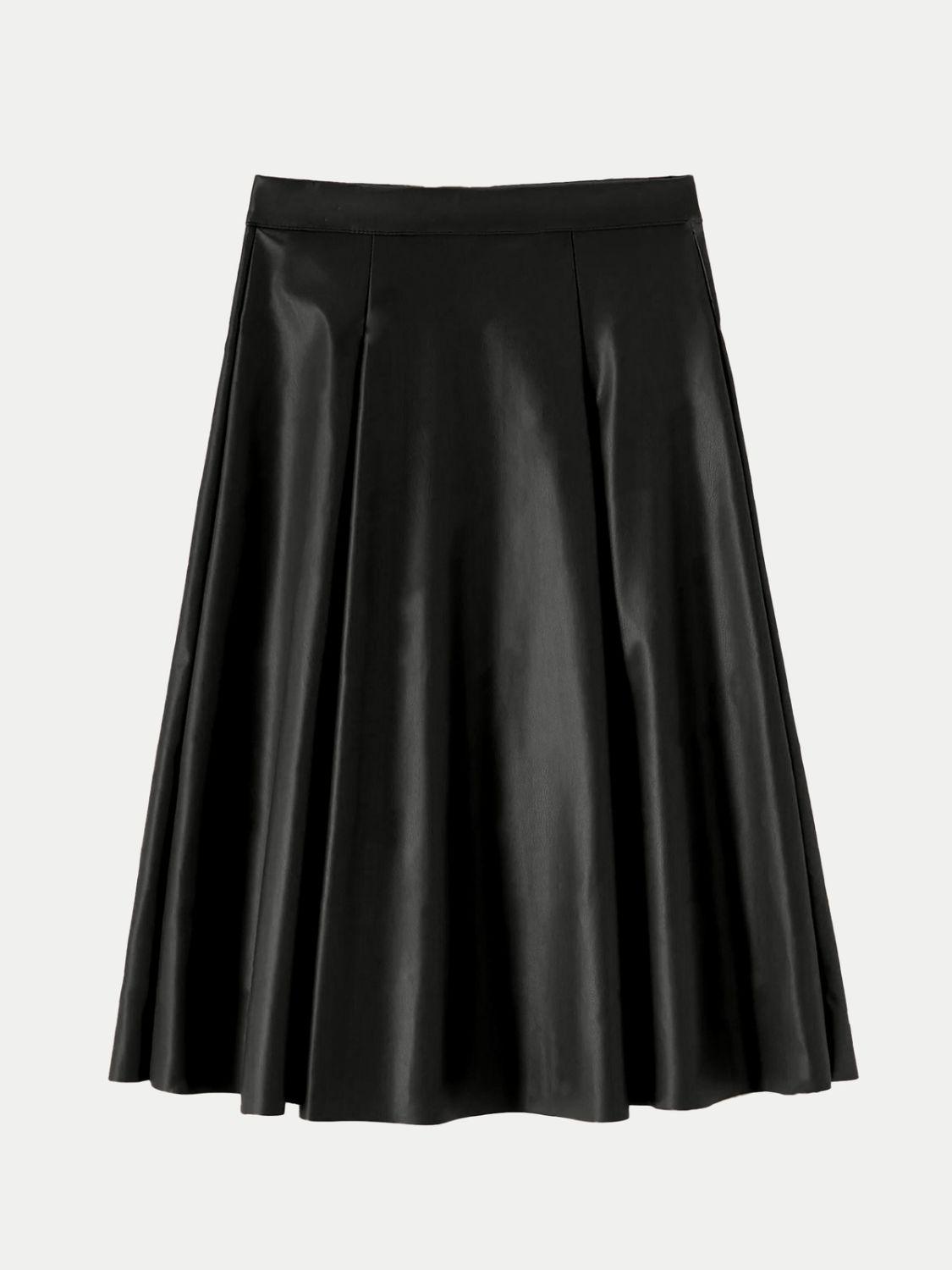 High Waist Skirt with Zipper for Chic Everyday Style