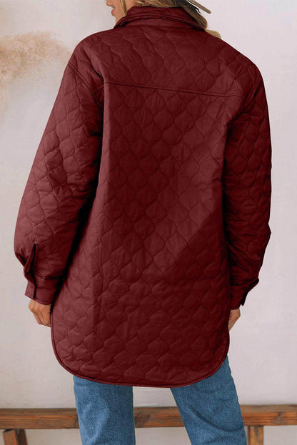 Snap Down Collared Winter Coat for Stylish Warmth - Selvanelle