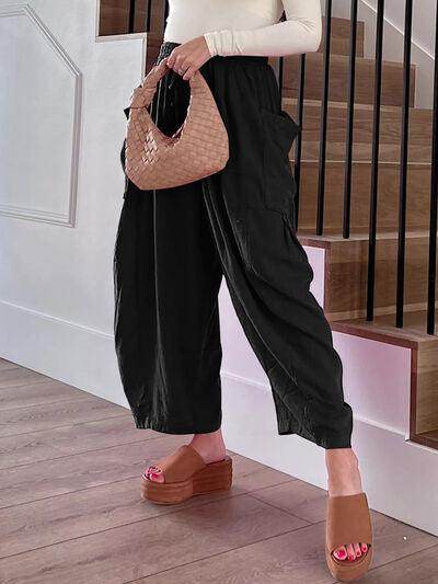 Full Size Wide Leg Pants with Pockets for Women - Selvanelle