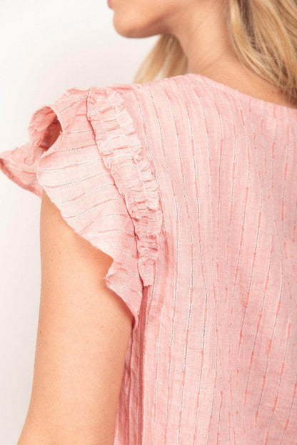 VERY J Ruffle Cap Sleeve Top & Shorts Set for Summer Chic - Selvanelle
