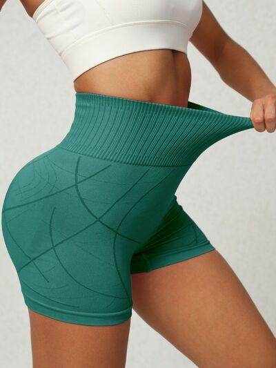 High Waist Active Shorts for Women with Stretch Fabric - Selvanelle