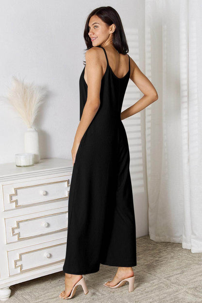 Basic Bae Full Size Spaghetti Strap V-Neck Jumpsuit Dress - Selvanelle