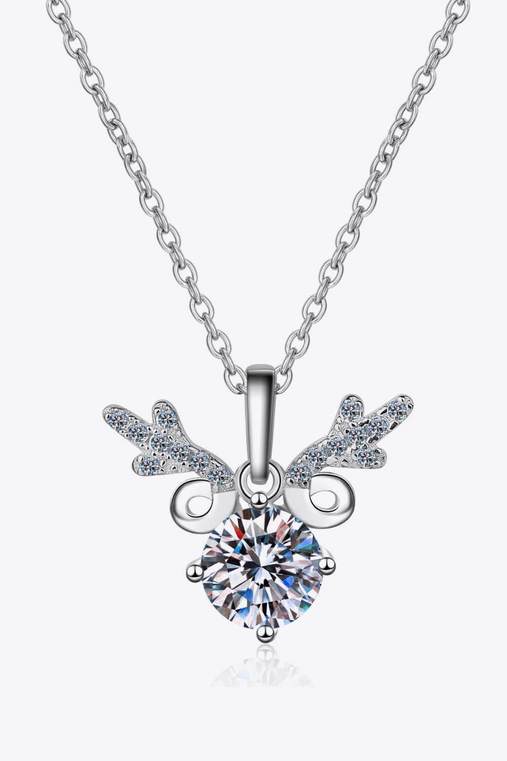 1 Carat Moissanite 925 Sterling Silver Necklace for Women - Selvanelle