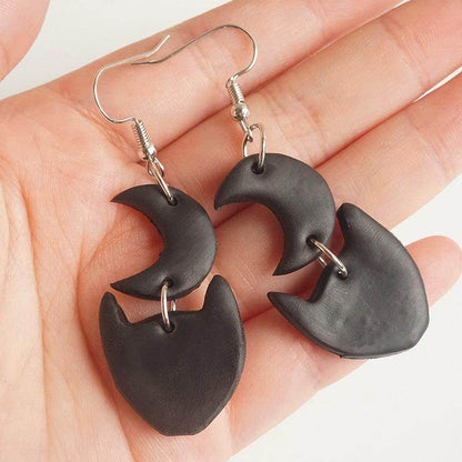 Halloween Theme Dangle Earrings in Gothic Style Design - Selvanelle