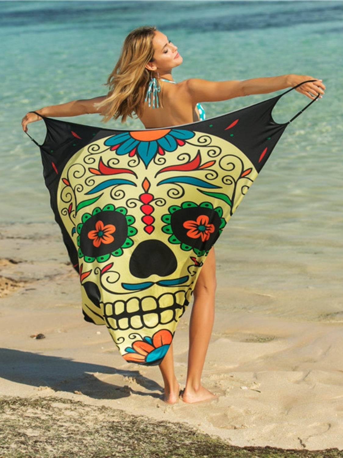 Printed Spaghetti Strap Cover Up - Selvanelle