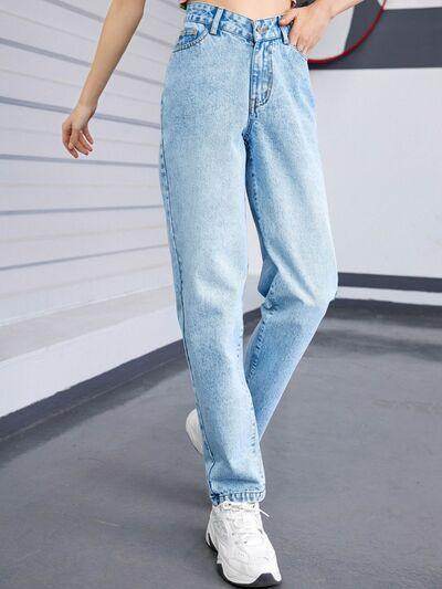 Stylish Straight Leg Jeans with Pockets for Every Occasion - Selvanelle