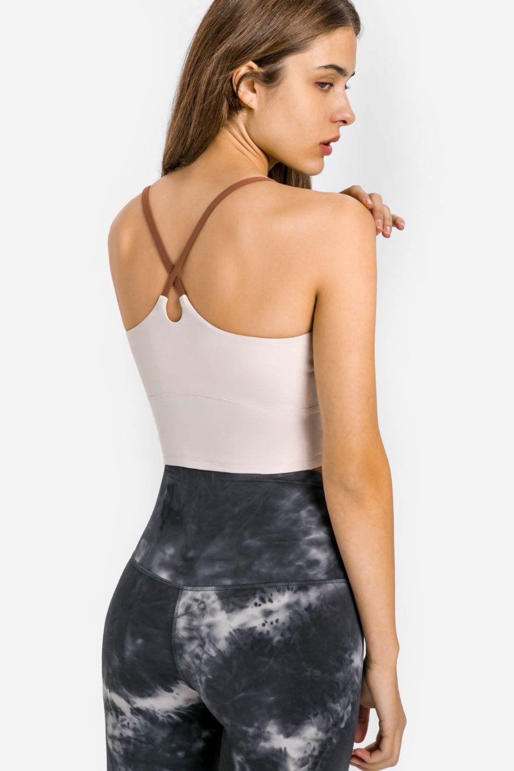 Millennia Crisscross Back Scoop Neck Sports Cami - Selvanelle