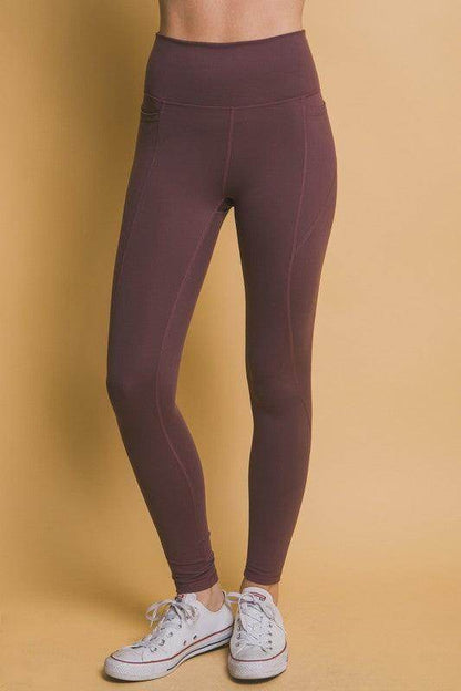 Love Tree High Waist Leggings with Side Pockets for Women - Selvanelle