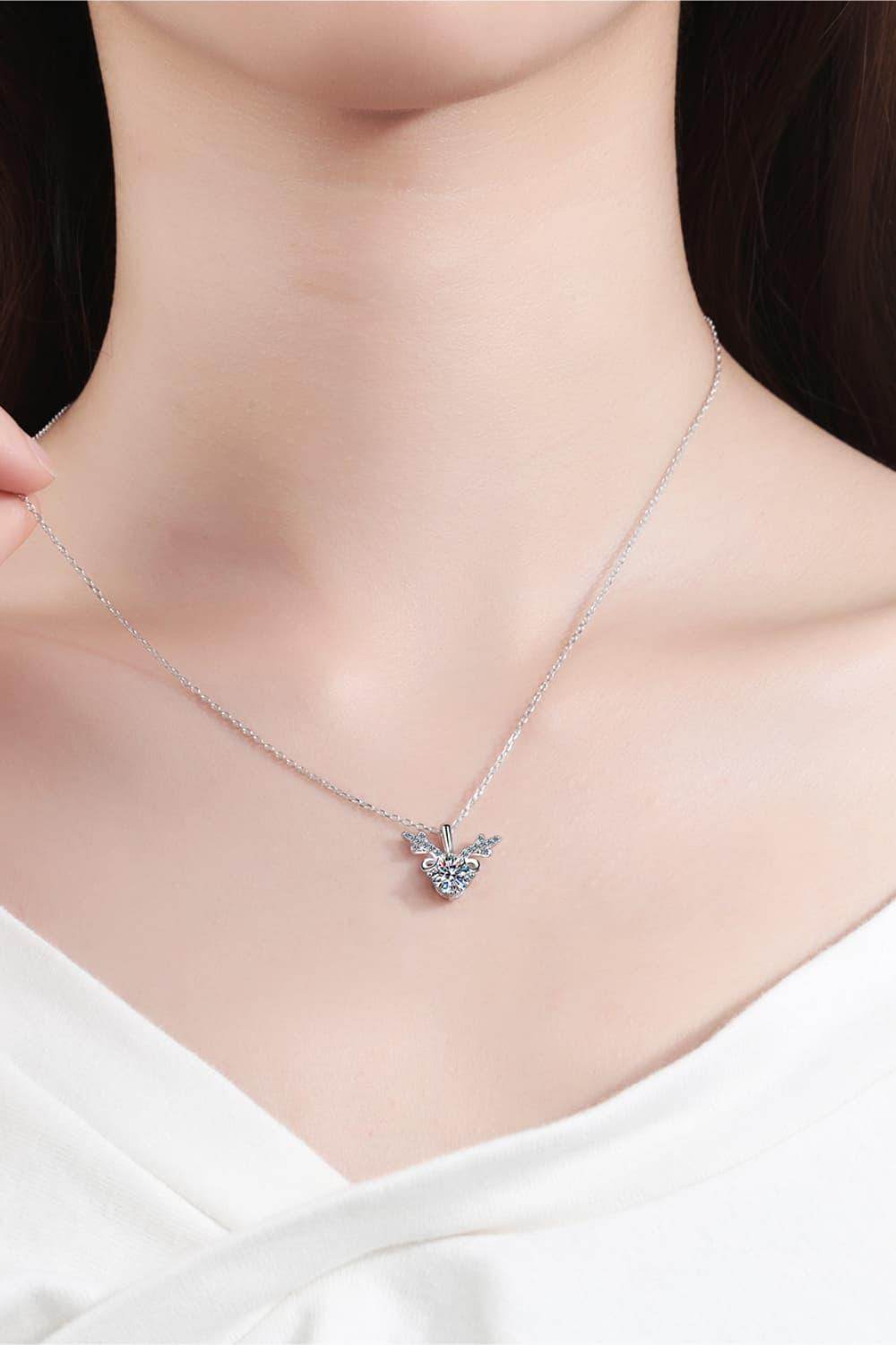 1 Carat Moissanite 925 Sterling Silver Necklace for Women - Selvanelle