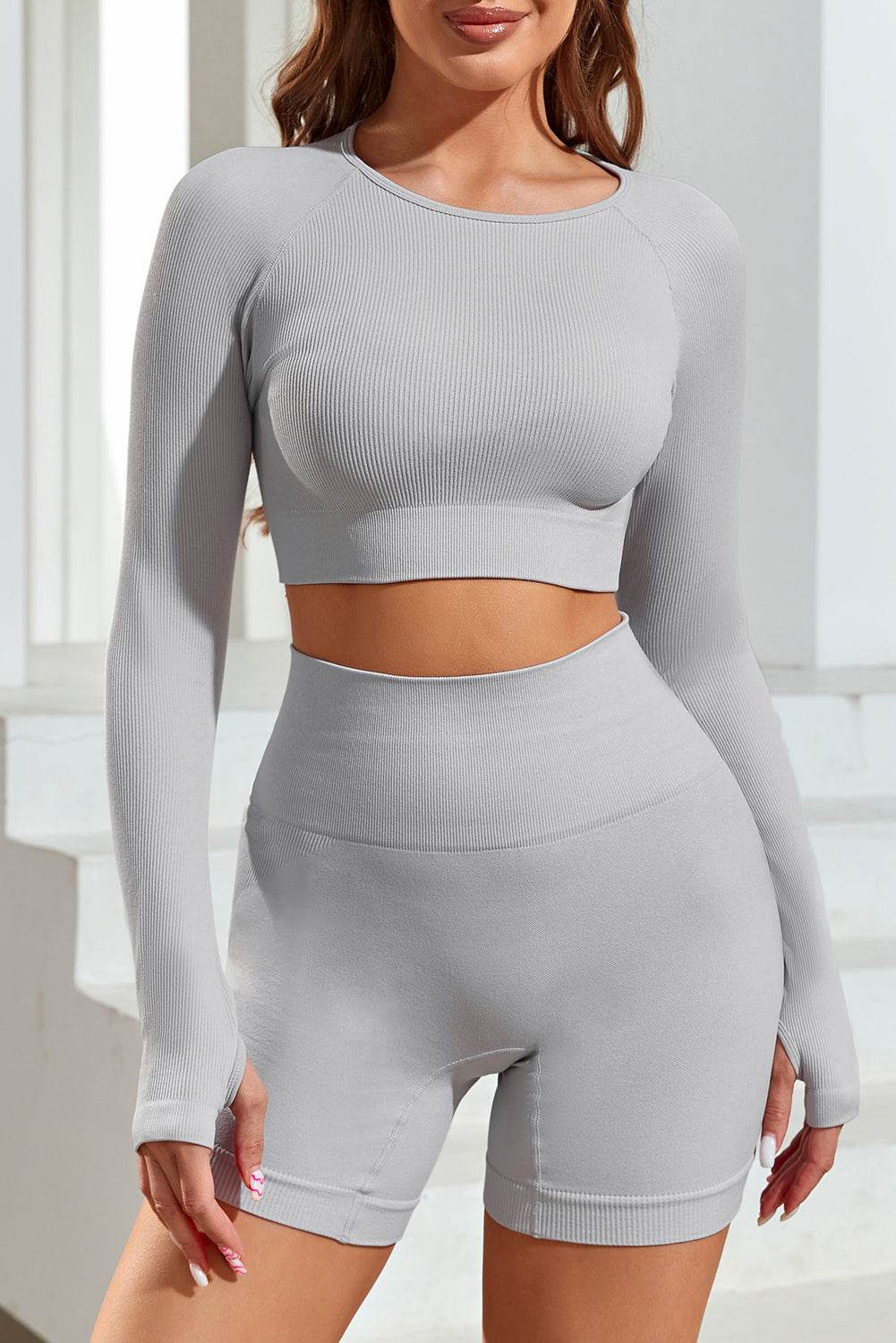 Wide Waistband Sports Shorts - Selvanelle