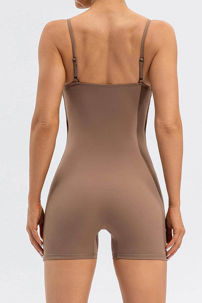 Spaghetti Strap Round Neck Romper for Women Casual Style - Selvanelle