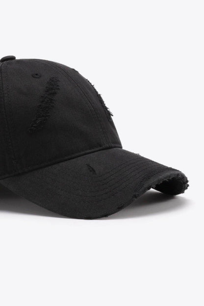 Distressed Adjustable Baseball Cap for Casual Style - Selvanelle