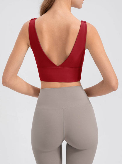 Scoop Neck Wide Strap Active Tank - Selvanelle