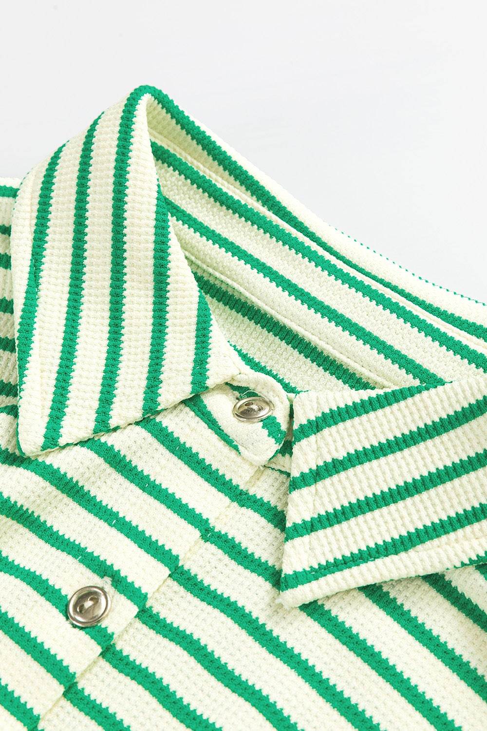 Striped Half Sleeve Tie Waist Romper - Selvanelle