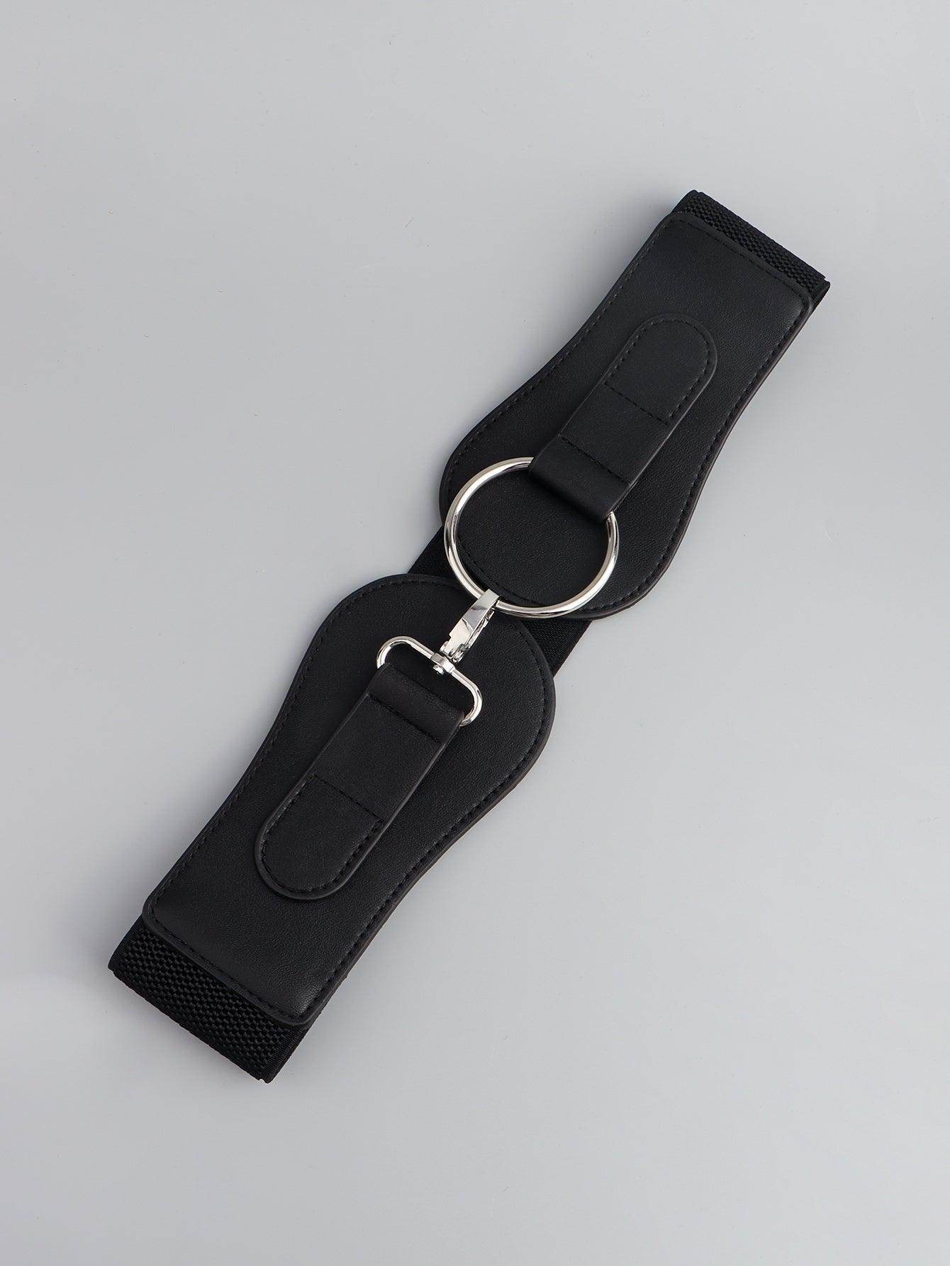 PU Elastic Wide Belt for Comfortable Fashion Fit - Selvanelle