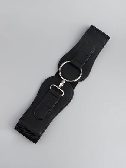 PU Elastic Wide Belt for Comfortable Fashion Fit - Selvanelle