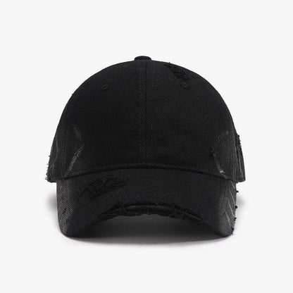 Distressed Adjustable Cotton Hat for Casual Stylish Wear - Selvanelle