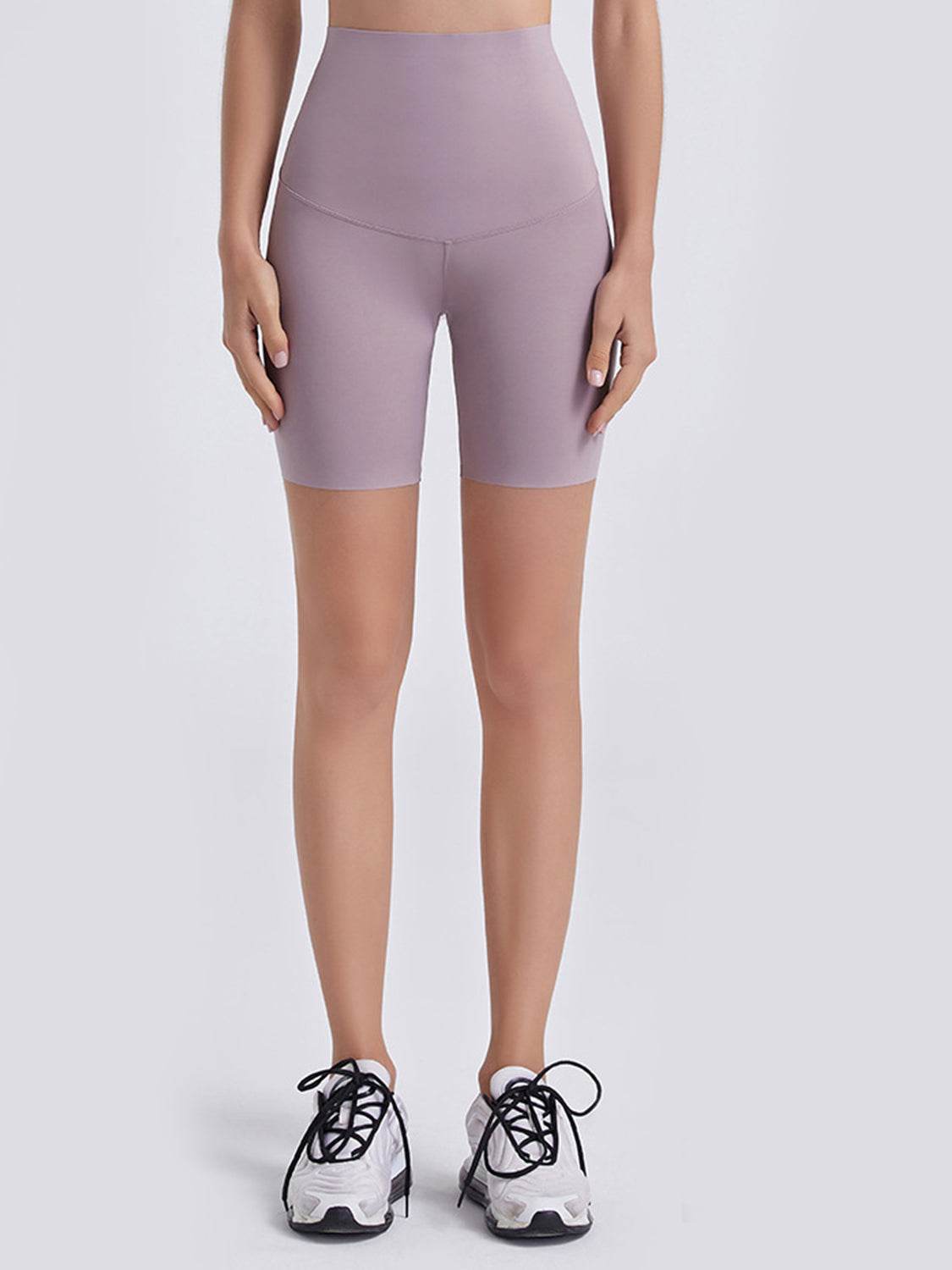 Wide Waistband Sports Shorts - Selvanelle