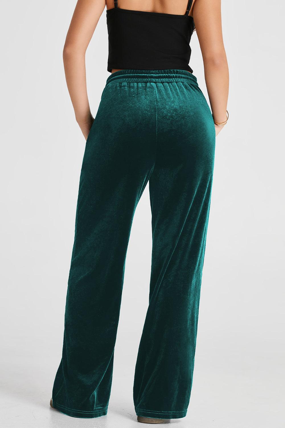 Drawstring Wide Leg Active Pants for Comfort and Style