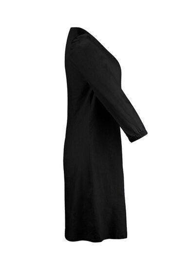 Full Size V-Neck Half Sleeve Dress for Everyday Wear - Selvanelle