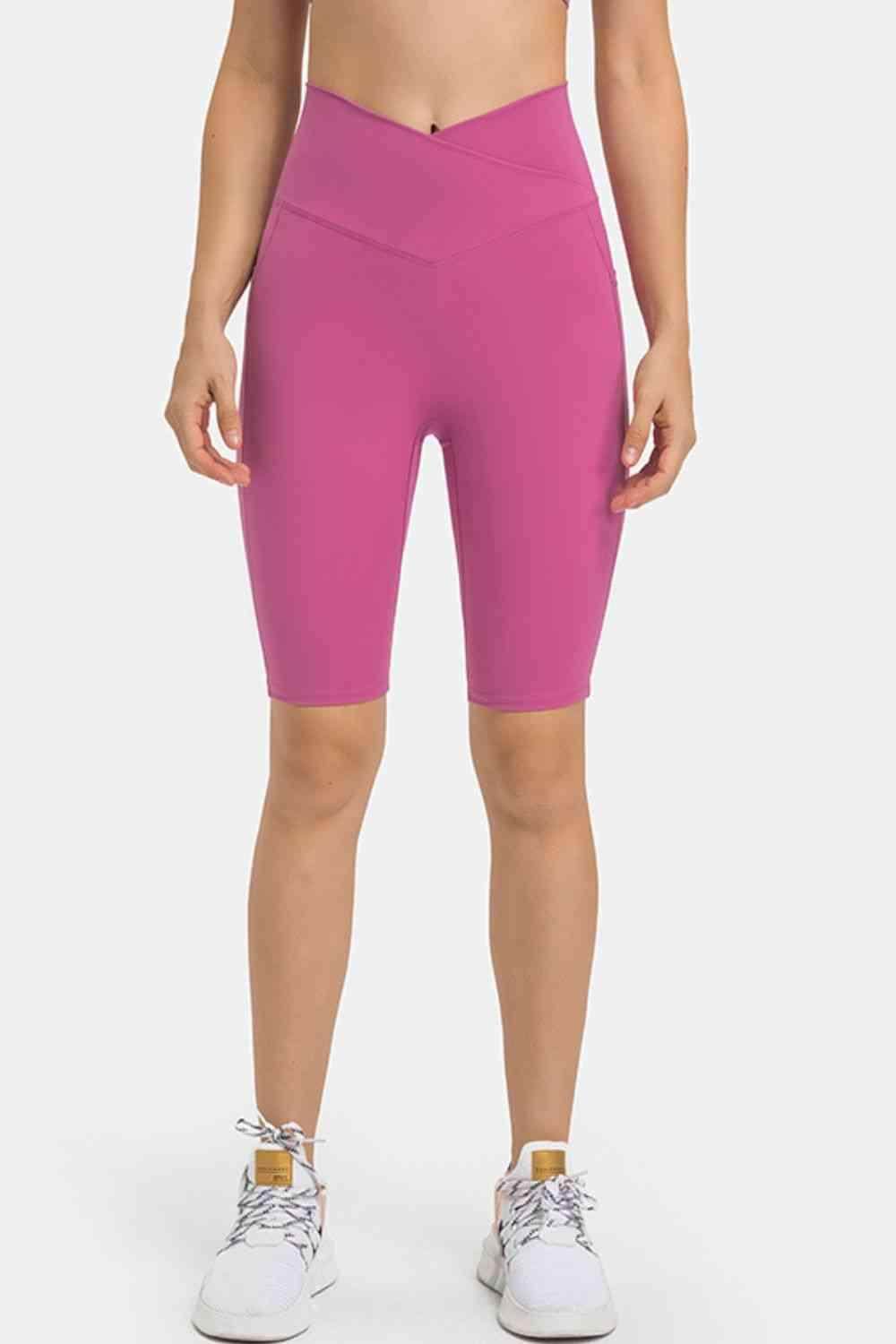 Millennia High Waist Biker Shorts with Pockets for Women - Selvanelle
