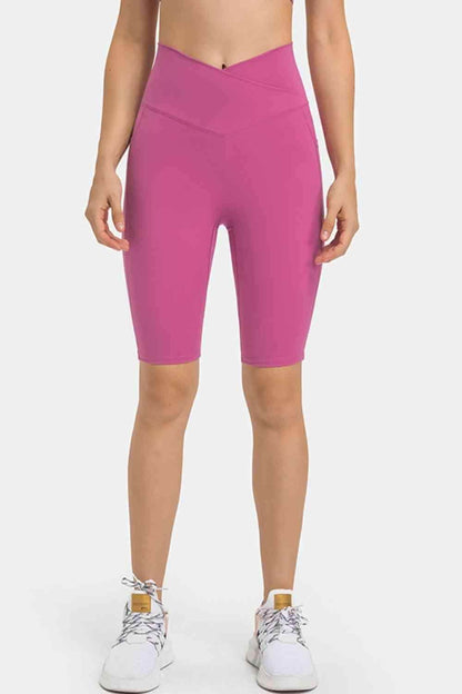 Millennia High Waist Biker Shorts with Pockets for Women - Selvanelle