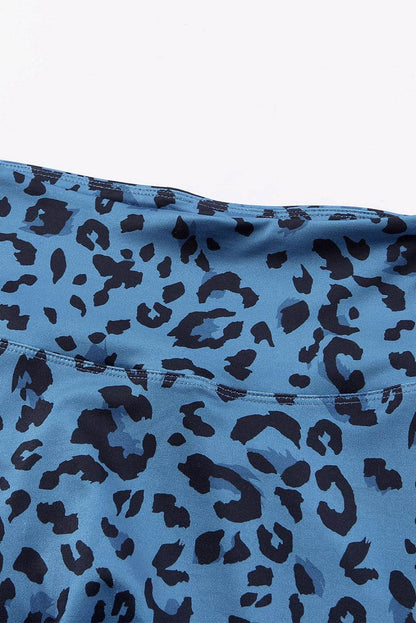 Leopard Print Wide Waistband Leggings - Selvanelle