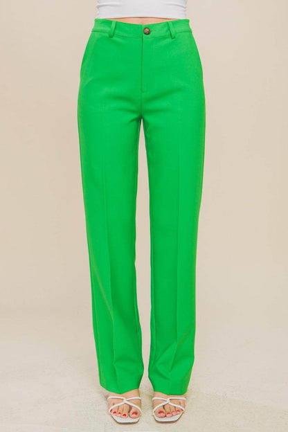 Love Tree High Waist Straight Pants for Stylish Comfort - Selvanelle