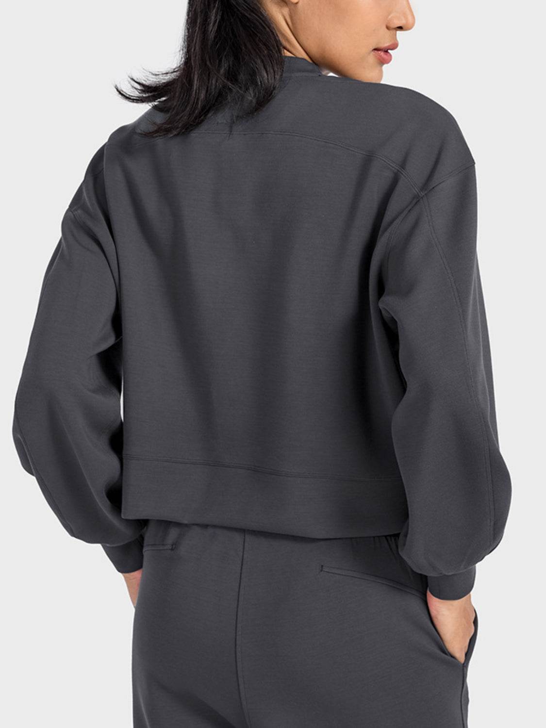 Millennia Round Neck Drop Shoulder Sports Top - Selvanelle
