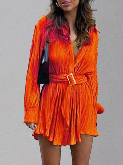 Button Up Dropped Shoulder Shirt Dress for Women Stylish - Selvanelle