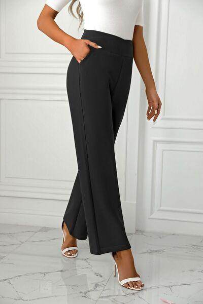 High Waist Straight Leg Pants for Women in Various Sizes - Selvanelle