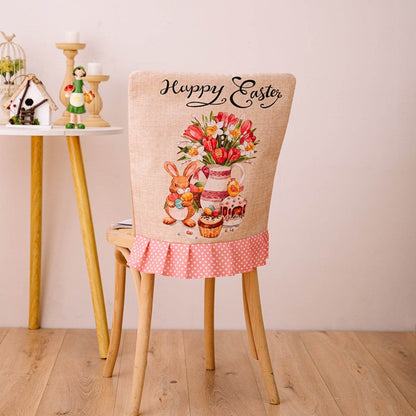 Easter Polka Dot Pleated Hem Chair Cover - Selvanelle