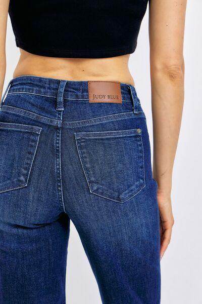 Judy Blue Full Size Tummy Control Straight Jeans Plus Size - Selvanelle