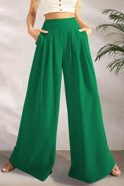 FAM-FAM High Waist Wide Leg Pants for Stylish Comfort - Selvanelle