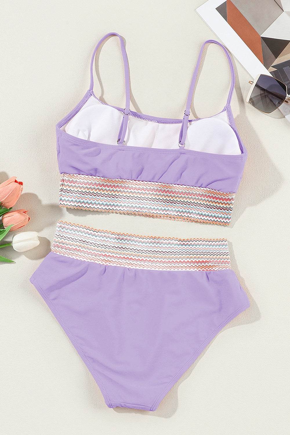 Scoop Neck Spaghetti Strap Bikini Set - Selvanelle