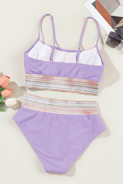 Scoop Neck Spaghetti Strap Bikini Set - Selvanelle